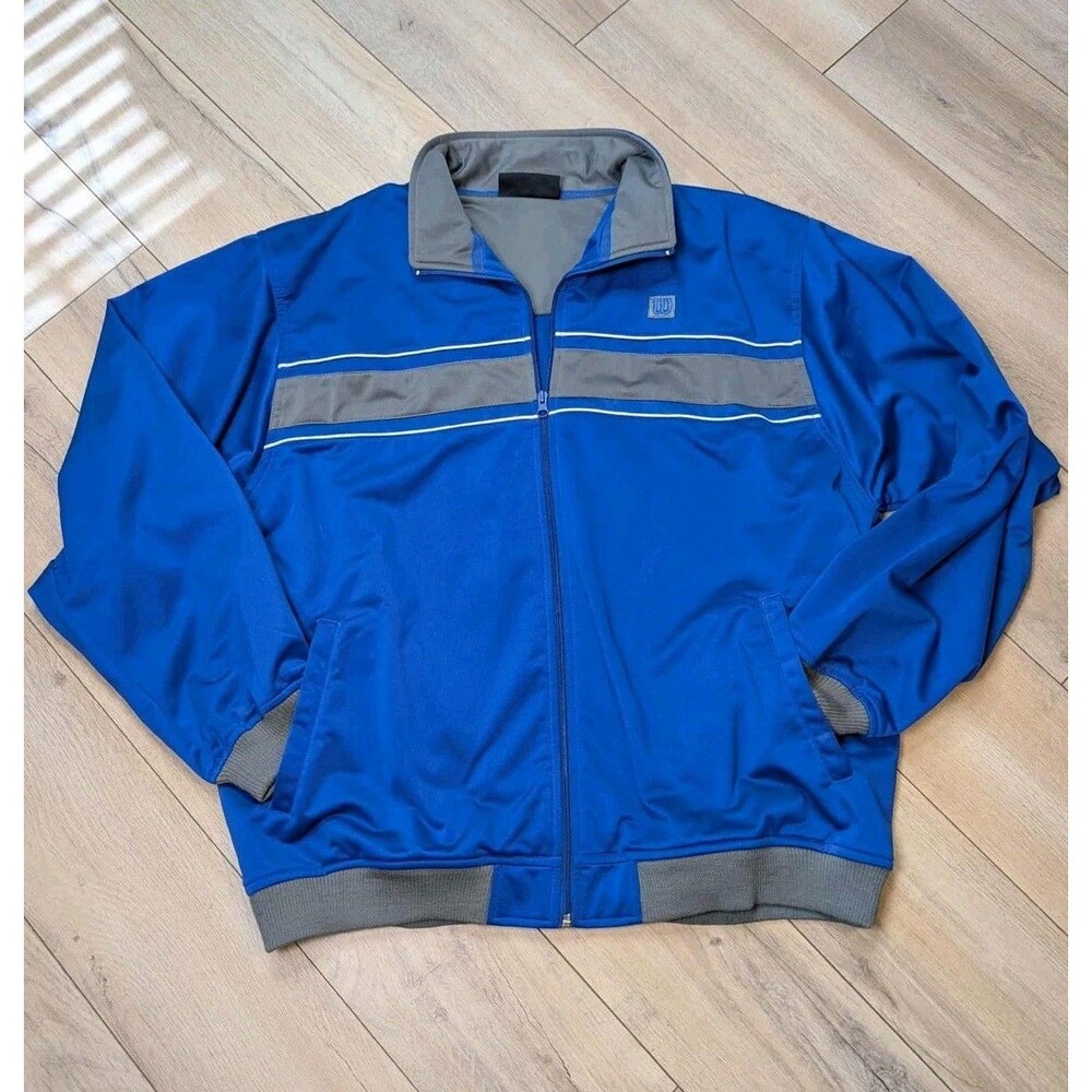 Vintage 90's Wilson Track Jacket Mens XXL Warmup Full Zip Colors 80's